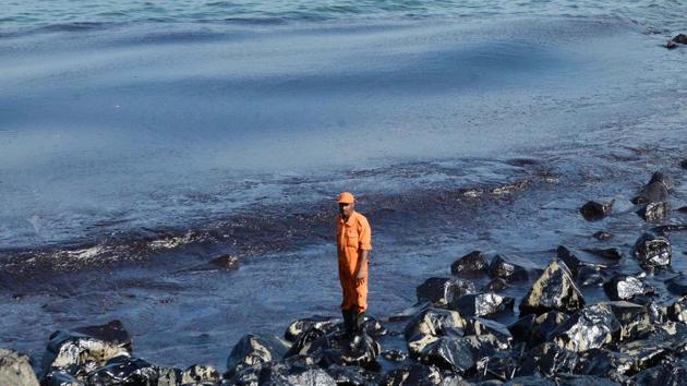 The oil slick is  likely to travel further south . Nearly 70 tonnes of oil sludge accumulated on the Ennore shore at Ramakrishna Nagar Kuppam beach has been removed by the Indian Coast Guard. 