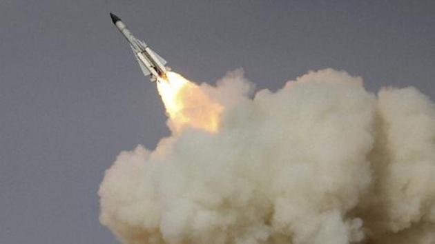 In this photo released by the semi-official Iranian Students News Agency (ISNA), a long-range S-200 missile is fired in a military drill in the port city of Bushehr, Iran.(AP File Photo)