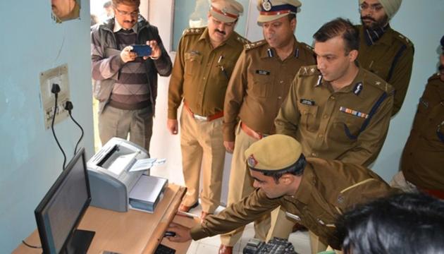 Sandeep Khirwar, Gurgaon police commissioner, inaugurated a postal challan office at the old commissioner’s office on Friday. Sandeep Khirwar, Gurgaon police commissioner, inaugurated a postal challan office at the old commissioner’s office on Friday.