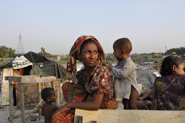 Rohingyas from Myanmar at a refugee camp in Kalindi Kunj in New Delhi. (HT file/ Saumya Khandelwal) Rohingyas from Myanmar at a refugee camp in Kalindi Kunj in New Delhi. (HT file/ Saumya Khandelwal)