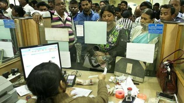 Over Rs 46.29 crore was transacted through 3 branches of Axis Bank, in which 3 employees have been suspended, he informed the house, Minister of State for Finance Santosh Gangwar said in a written reply in Lok Sabha.(AP file) Over Rs 46.29 crore was transacted through 3 branches of Axis Bank, in which 3 employees have been suspended, he informed the house, Minister of State for Finance Santosh Gangwar said in a written reply in Lok Sabha.(AP file)