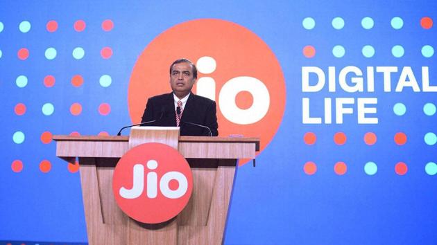 Reliance Industries Limited chairman Mukesh Ambani speaks during a press briefing of Reliance Jio, in Mumbai.(PTI File Photo)