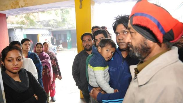 Voting in Punjab is taking place in 117 constituencies. (Pardeep Pandit/HT Photo)