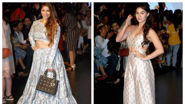 Actors Tanisha Mukerjee and Loren Gottlieb at walking the ramp at the fashion week. (PTI) Actors Tanisha Mukerjee and Loren Gottlieb at walking the ramp at the fashion week. (PTI)