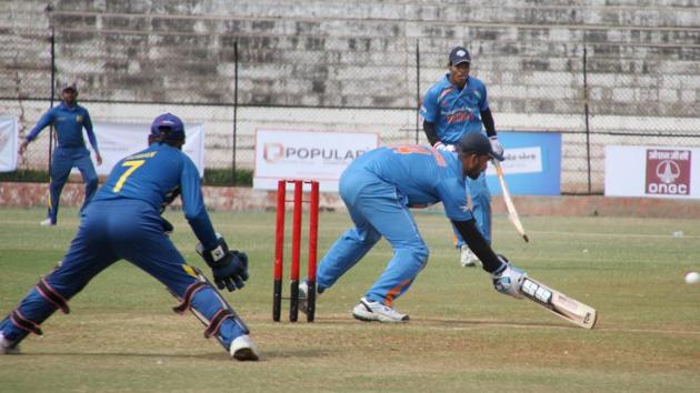 India-Sri Lanka T20 Blind Cricket World Cup in progress at Ahmedabad.(PTI)