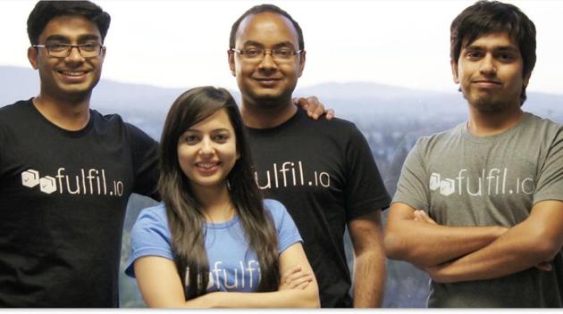 The co-founders of Fulfil.io: (from left) CEO Sharoon Thomas, Rituparna Panda, Tarun Bhardwaj and Prakash Pandey. (HT Photo/Anirudh Bhattacharyya) The co-founders of Fulfil.io: (from left) CEO Sharoon Thomas, Rituparna Panda, Tarun Bhardwaj and Prakash Pandey. (HT Photo/Anirudh Bhattacharyya)