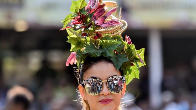 Socialite Natasha Poonawala at the Mahalaxmi Racecourse in Mumbai. (Kunal Patil/Hindustan Times) 