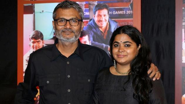 Filmmaker Nitesh Tiwari, who directed Dangal, with his wife and filmmaker Ashwini Iyer Tiwari. (IANS)