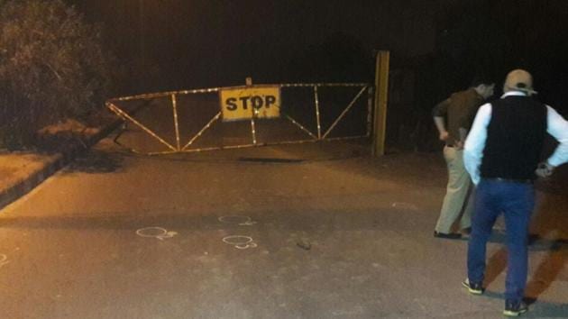 The shootout spot near Nehru Place Metro station. (HT Photo) The shootout spot near Nehru Place Metro station. (HT Photo)