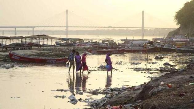 “Not a single drop of river Ganga has been cleaned so far,” the National Green Tribunal on Monday observed, rapping the government agencies for “only wasting public money” in the name of the cleaning project.(HT FIle Photo)