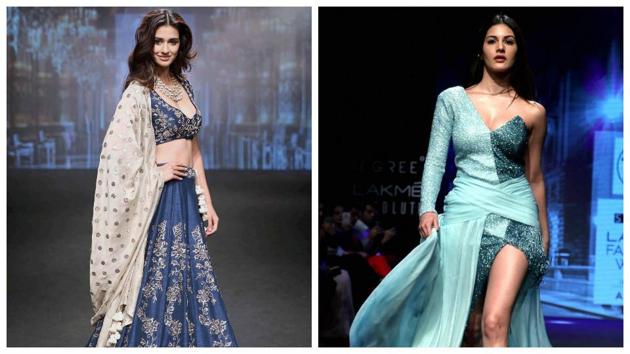 Actor Disha Patni in a creation by designer Jayanti Reddy and Amyra Dastur in a Karan Malhotra work. (PTI) Actor Disha Patni in a creation by designer Jayanti Reddy and Amyra Dastur in a Karan Malhotra work. (PTI)
