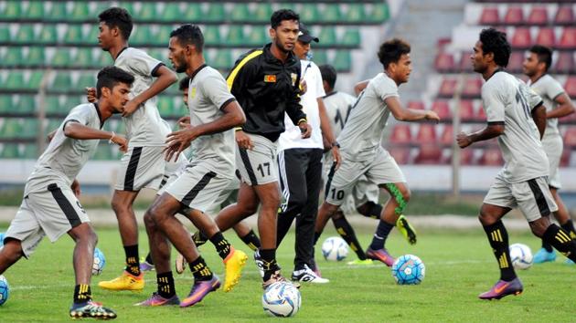 Colombo FC train a day before their AFC Cup match against Mohun Bagan at Rabindra Sarobar Stadium in Kolkata , on Monday. (Subhankar Chakraborty/HT PHOTO) Colombo FC train a day before their AFC Cup match against Mohun Bagan at Rabindra Sarobar Stadium in Kolkata , on Monday. (Subhankar Chakraborty/HT PHOTO)