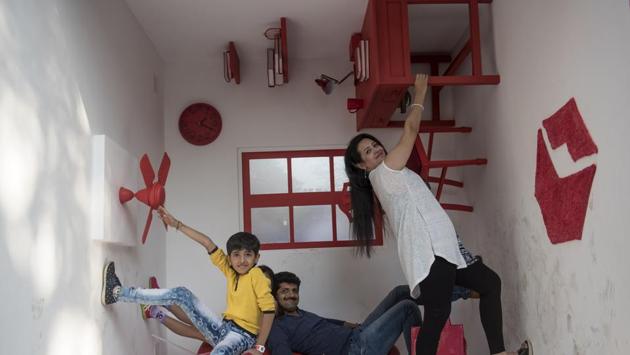 Rampart Row is full of quirky installations as part of the the HT Kala Ghoda Arts Festival. (Satish Bate/HT )