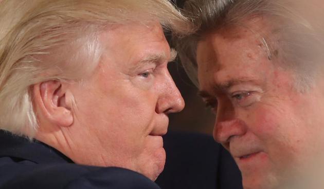 News reports and spoofs (such as the last episode of Saturday Night Live) have suggested US President Donald Trump’s chief strategist Steven Bannon is the real power behind the Resolute Desk.(Reuters file) News reports and spoofs (such as the last episode of Saturday Night Live) have suggested US President Donald Trump’s chief strategist Steven Bannon is the real power behind the Resolute Desk.(Reuters file)