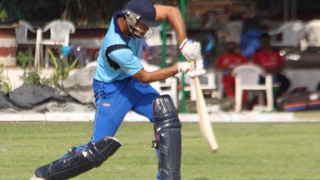 Mohit Ahlawat, who has played Ranji Trophy for Delhi, blasted the first individual triple ton in Twenty20 on Tuesday when he scored an unbeaten 302 off just 72 balls in the Friends Premier League, a local tournament registered under DDCA.(Facebook)