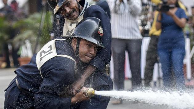 It’s all about valour, abnegation and sacrifice — the motto of the Mumbai fire brigade. (Kunal Patil/Ht photo)