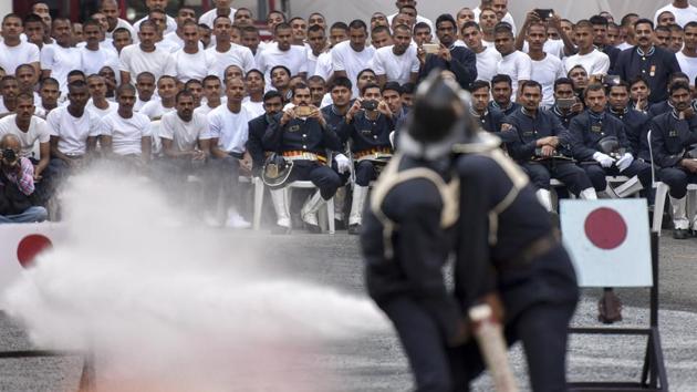The drill completion has been conducted every year since 1942. (Kunal Patil/Ht photo)