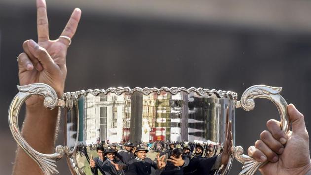 It’s the cup of joy for the Andheri fire unit. (Kunal Patil/Ht photo)