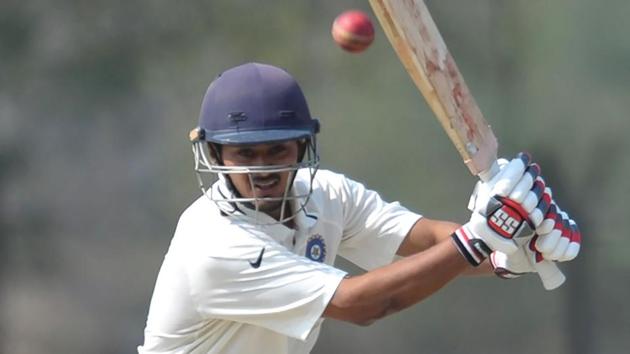 India A batsman Priyank Panchal plays a shot during his innings of 103 on the second day of the two-day practice match between India A and Bangladesh at Gymkhana Ground in Secunderabad, on Monday.(AFP) India A batsman Priyank Panchal plays a shot during his innings of 103 on the second day of the two-day practice match between India A and Bangladesh at Gymkhana Ground in Secunderabad, on Monday.(AFP)
