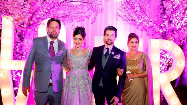 Neil Nitin Mukesh and Rukmini Sahay during their ring ceremony.(The Wedding Story)