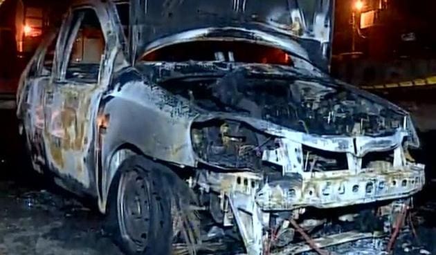 Initial investigation revealed that Sachin had his seat belt on and could not remove it in when the fire broke out .(ANI Photo)