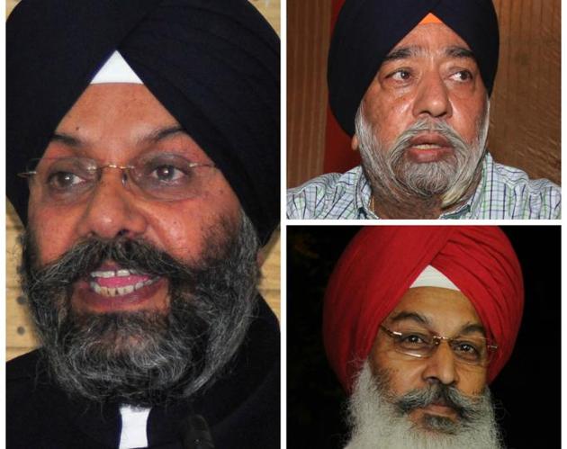 (clockwise from left) Manjit Singh GK, Paramjit Singh Sarna and Avtar Singh. (HT Files Photos) (clockwise from left) Manjit Singh GK, Paramjit Singh Sarna and Avtar Singh. (HT Files Photos)