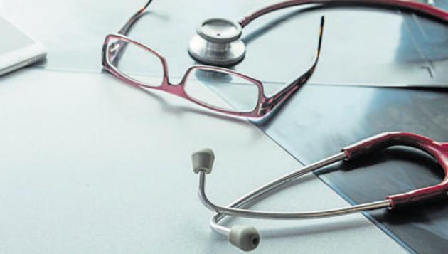 A doctor's desk with a stethoscope. (Representative image)