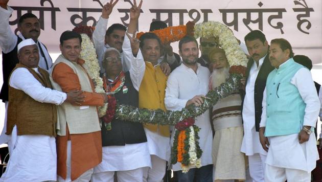 Rahul held an election rally in Murad Nagar and also to support former MP Surendra Prakash Goel.(Sakib Ali/HT) Rahul held an election rally in Murad Nagar and also to support former MP Surendra Prakash Goel.(Sakib Ali/HT)