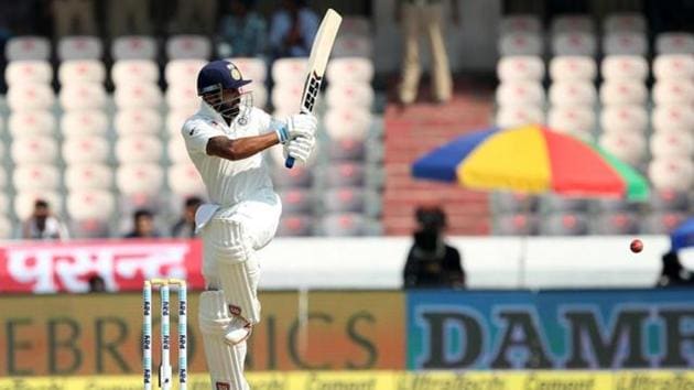 Murali Vijay plays a shot against Bangladesh. (BCCI)
