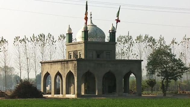 The renovated mosque in Sunni village, Hoshiarpur district.(HT Photo)