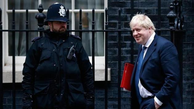 Britain's foreign secretary Boris Johnson leaves a cabinet meeting in Downing Street, London. (Reuters file photo)