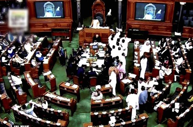 A view of the Lok Sabha in session. (PTI Photo) A view of the Lok Sabha in session. (PTI Photo)