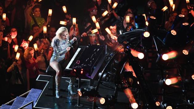 Here she is performing during the halftime show for Super Bowl. (Reuters)