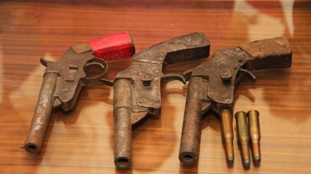 Police say use of illegal firearms in criminal cases are common because of their easy availability.(HT File Photo) Police say use of illegal firearms in criminal cases are common because of their easy availability.(HT File Photo)