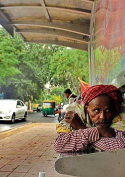 The bus stand in CR Park in New Delhi is used for all purposes other than waiting for buses. (Sanchit Khanna/ Hindustan Times) The bus stand in CR Park in New Delhi is used for all purposes other than waiting for buses. (Sanchit Khanna/ Hindustan Times)