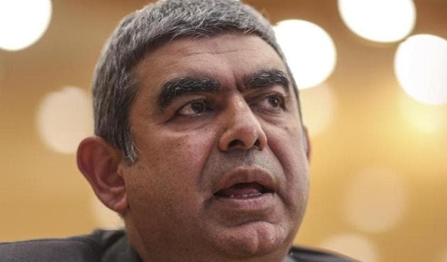 Vishal Sikka, chief executive officer of Infosys Ltd., speaks during a news conference at the company's headquarters in Bengaluru. (Bloomberg via Getty Images) Vishal Sikka, chief executive officer of Infosys Ltd., speaks during a news conference at the company's headquarters in Bengaluru. (Bloomberg via Getty Images)