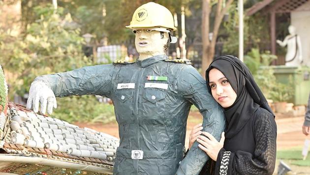 This installation is always ready for a photograph. (Anshuman Poyrekar/HT PHOTO) 