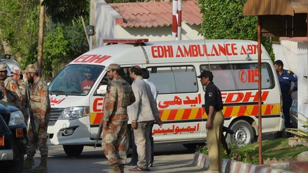 The terrorists were killed near the Super Highway toll plaza outside Karachi after they opened fire on a police search party, senior police official Rao Anwar said.(AFP file photo)