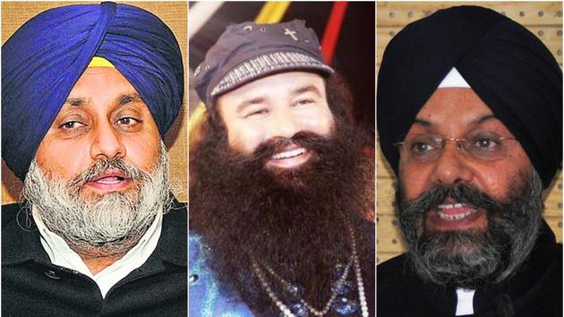 This meeting will be held in the shadow of SAD leaders prostrating before the Sirsa-based Dera Sacha Sauda head Gurmeet Ram Rahim Singh for support in the assembly elections. (HT Photo) This meeting will be held in the shadow of SAD leaders prostrating before the Sirsa-based Dera Sacha Sauda head Gurmeet Ram Rahim Singh for support in the assembly elections. (HT Photo)