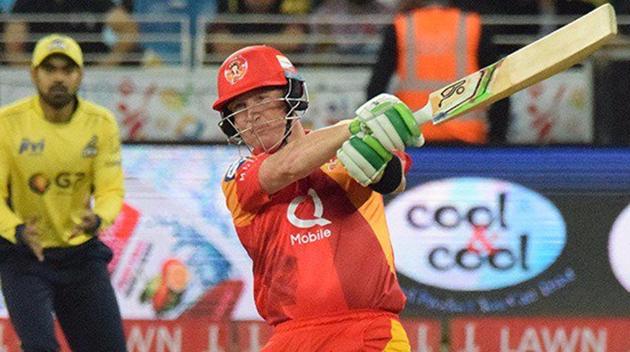 Brad Haddin en route to his half-century in the Islamabad United vs Peshawari Zalmi Pakstan Super League match.(PSL)