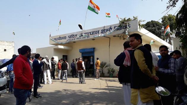 Congress-Samajwadi Party candidate Amarpal Sharma said the liquor was seized from some under- construction houses near the office. Congress-Samajwadi Party candidate Amarpal Sharma said the liquor was seized from some under- construction houses near the office.