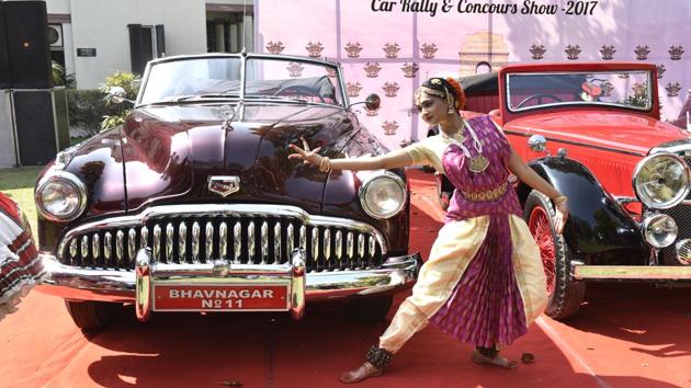 Apart from showcasing India’s rich automotive heritage to the world, the rally also takes up a social cause every year. (Mohd Zakir/HT PHOTO)