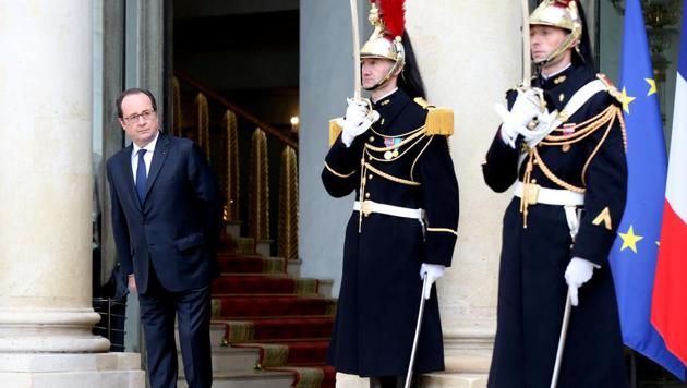 French President Francois Hollande at the Elysee Palace in Paris, France. (Jacky Naegelen / REUTERS) French President Francois Hollande at the Elysee Palace in Paris, France. (Jacky Naegelen / REUTERS)