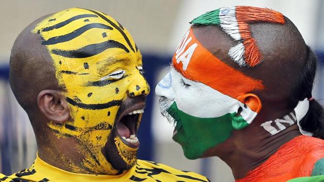 It was a clash of the superfans in Hyderabad during the one-off Test match between India and Bangladesh. (AP)