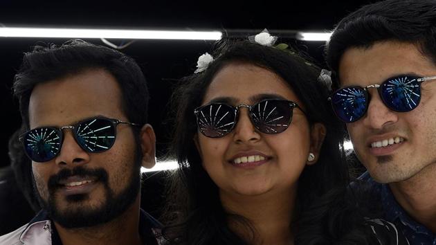 Here’s a happy and stylish trio. (Anshuman Poyrekar/HT PHOTO) 