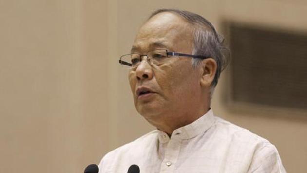Manipur chief minister Okram Ibobi Singh at Vigyan Bhawan in New Delhi. (Virendra Singh Gosain/HT File Photo) Manipur chief minister Okram Ibobi Singh at Vigyan Bhawan in New Delhi. (Virendra Singh Gosain/HT File Photo)
