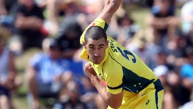 Australia cricket team pacers including Mitchell Starc will have two challenges during the four-match Test series vs India cricket team -- get used to the SG ball and try to extract some help from the spin-friendly tracks.(AFP)