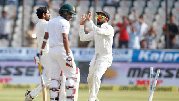 Bhuvneshwar Kumar gave India the perfect start on day 4 when he removed Mehedi Hasan for 51. (BCCI) 