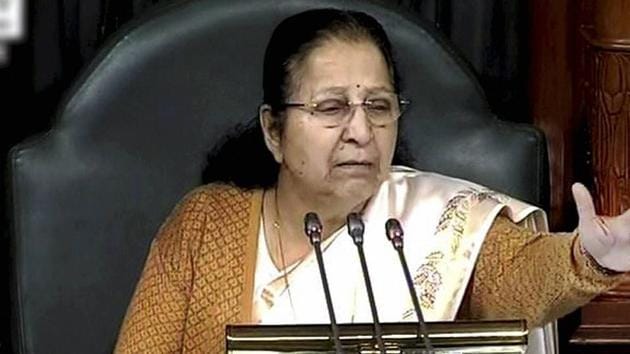 Lok Sabha speaker Sumitra Mahajan. (PTI photo) Lok Sabha speaker Sumitra Mahajan. (PTI photo)