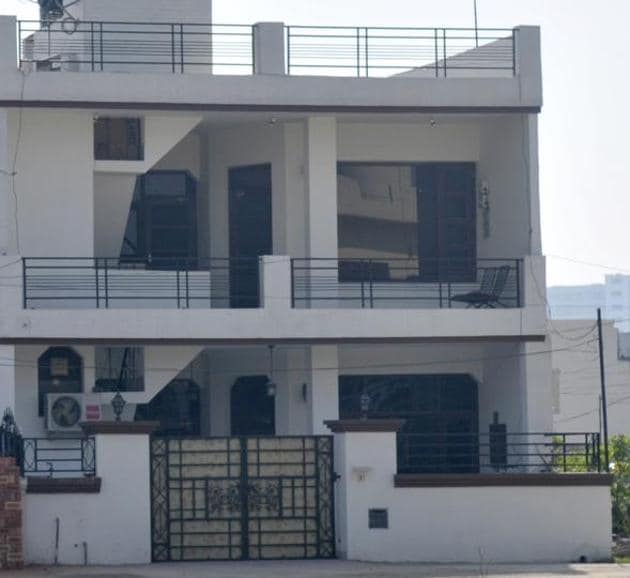 Prime accused Balraj Singh Randhawa’s house in SAS Nagar on Sunday. (HT Photo) Prime accused Balraj Singh Randhawa’s house in SAS Nagar on Sunday. (HT Photo)